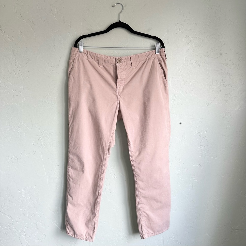 J Brand Women’s Tan Inez Cropped Cotton Chino Pants Size 32 Preppy Fall Neutral